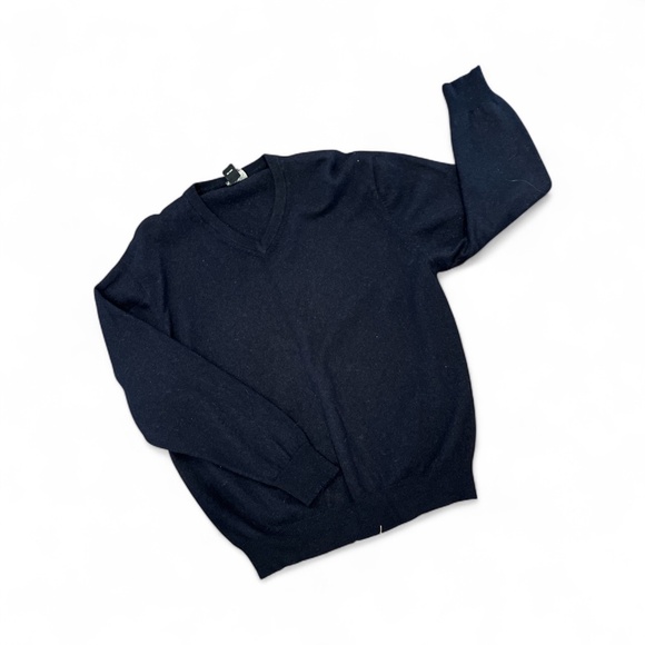 Men’s Jos. A Bank Traveler’s Collection Dark Navy/Black 100% Cashmere Sweater XL - Picture 1 of 5